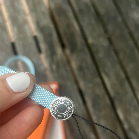 Authentic Hermes Lanyard-Light Blue Accessories